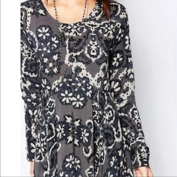 Free People First Kiss Maxi Dress in Shark Combo Size Small - Picture 3 of 10